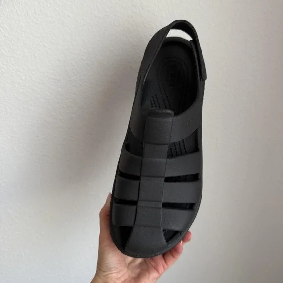 CROCS Dark Gray Platform Sandals - Picture 12 of 15